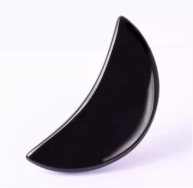 Black Obsidian Cloch Gealach Cruth Gua SHA Bord