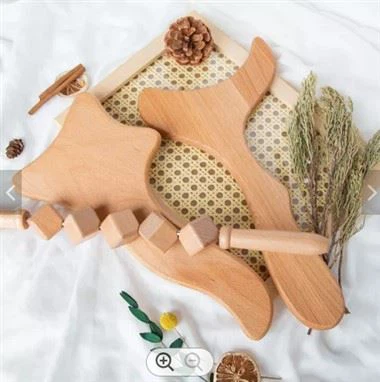 Lámhleabhar Adhmaid Gua Sha Massage Massage Frith -Cellulite