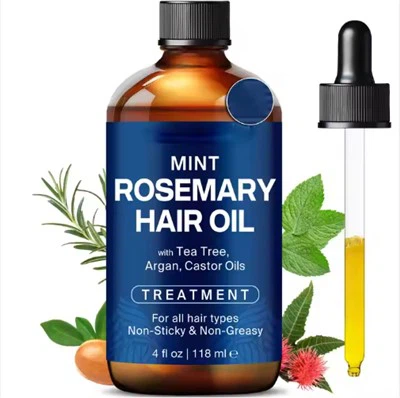 Cúram gruaige orgánach nádúrtha crann tae argan castor olaí mint ola gruaige rosemary ola